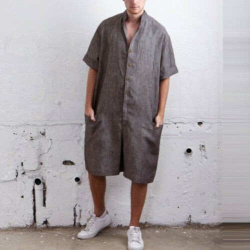 mens linen dungarees